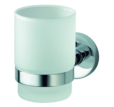 Badkomfort Zahnputzglas, Zahnputzbecher, verchromt