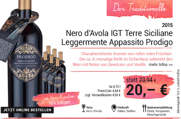 Prodigio Nero d'Avola IGT Leggermente Terre Siciliane