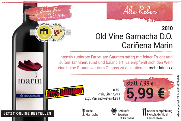 Old Vine Garnacha D.O. Cariñena, 2010 Spanien, trocken