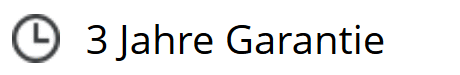 3 Jahre Garantie