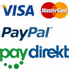 VISA MASTERCARD PAYPAL PAYDIREKT